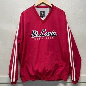MLB St. Louis Cardinals VTG Gear for Sports Pullover Jacket Long Sleeve Men's L